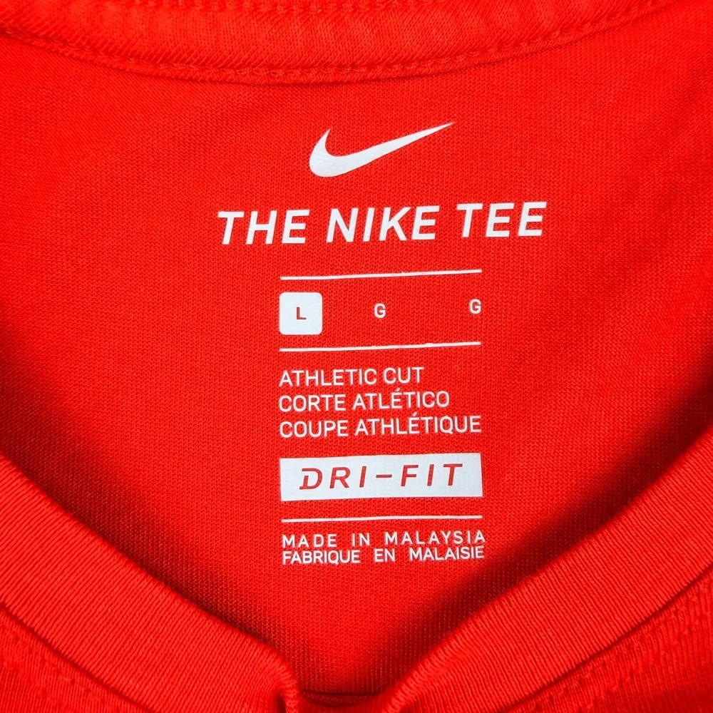 Nike Georgia Women's L Large‎ Bulldogs Cross Country Dri-FIT Red Graphic T-Shirt